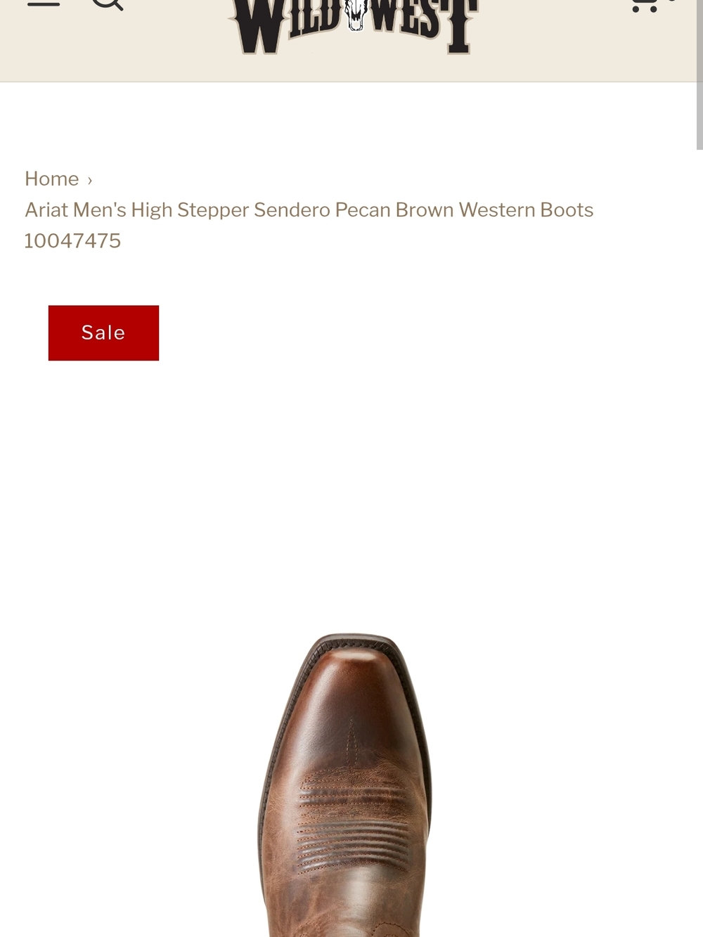 NWTs Ariat Hi Stepper Senero Pecan Brown Embossed Western Boots-size 9.5 EE - Picture 7 of 16